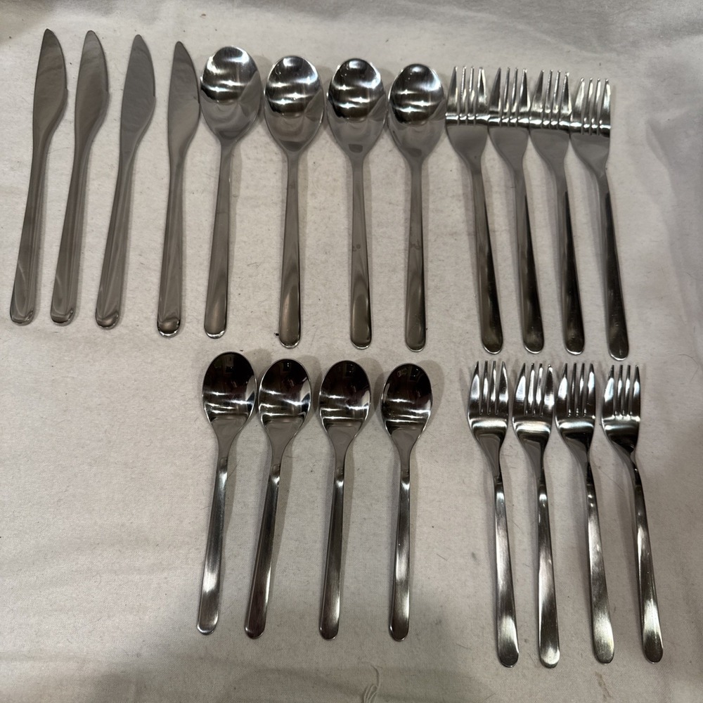 Ikea FORNUFT Stainless Steel Flatware 223 88 Modern Design 20 Pc 4 Place Setting